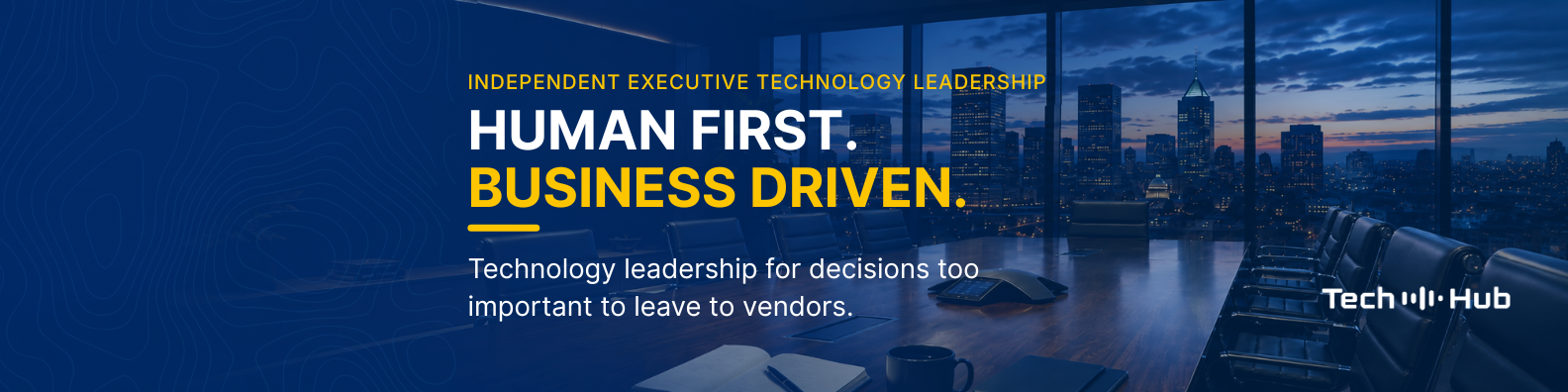 Tech Hub LinkedIn cover — Boardroom