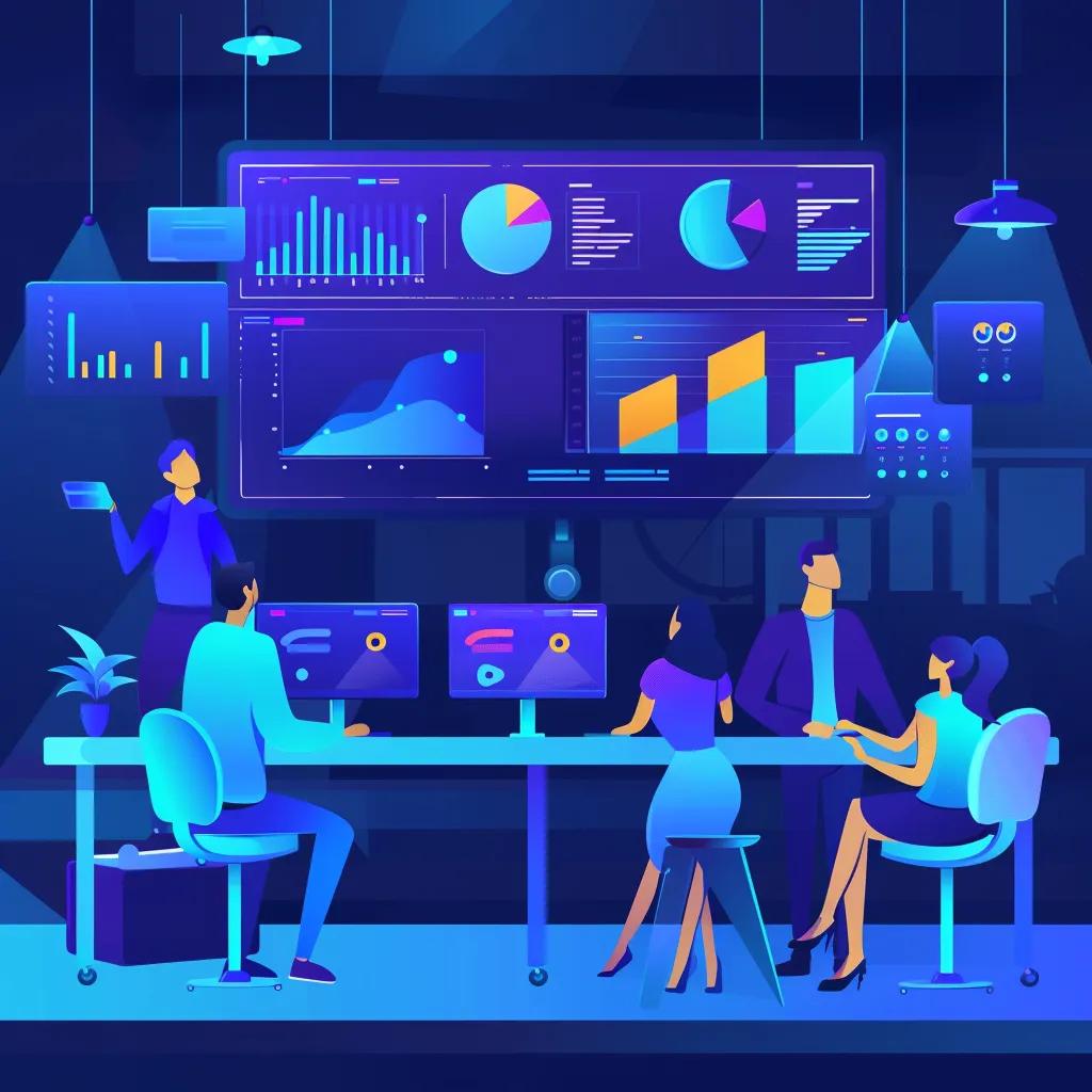 Team analyzing vendor rationalization strategies in a modern office setting