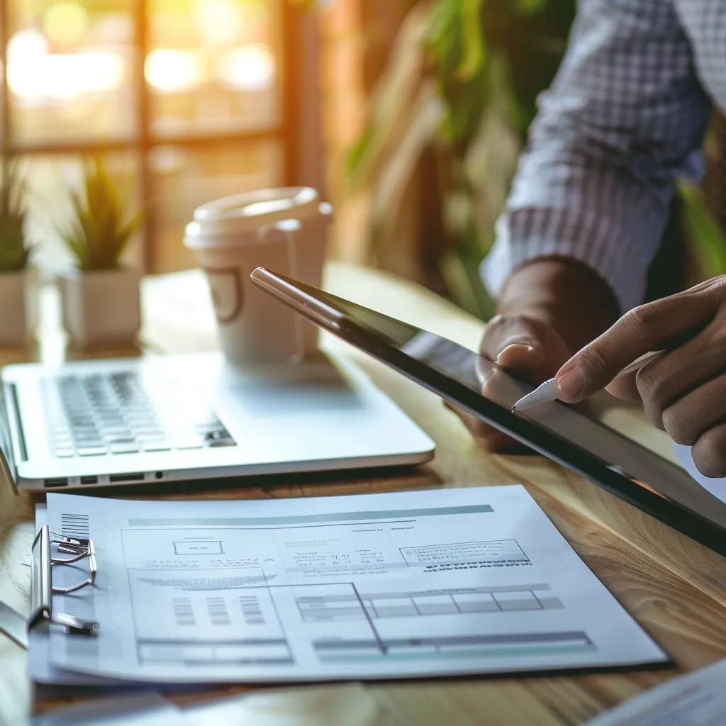 Team member reviewing compliance checklist in a focused workspace