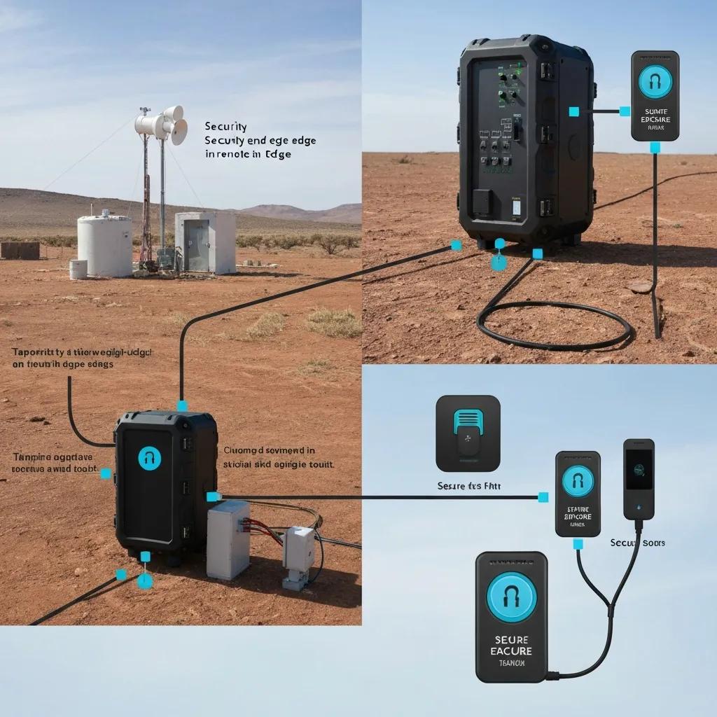 Remote edge device showcasing security and connectivity challenges in extreme environments